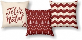 KIT CAPAS PARA ALMOFADA FELIZ NATAL