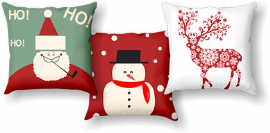 KIT CAPAS PARA ALMOFADA NATAL HO HO HO