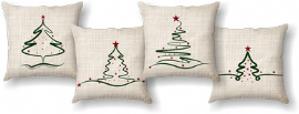 KIT CAPAS PARA ALMOFADA ARVORE NATAL
