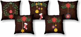 KIT CAPAS PARA ALMOFADA NATAL GUIRLANDA