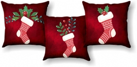 KIT CAPAS PARA ALMOFADA MEIAS DE NATAL