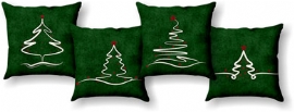 KIT CAPAS PARA ALMOFADA ARVORE NATAL VERDE