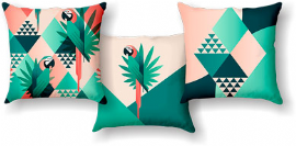 KIT CAPAS PARA ALMOFADA ARARA VERDE