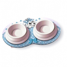 COMEDOURO PARA CACHORROS 2 POTES COM BASE