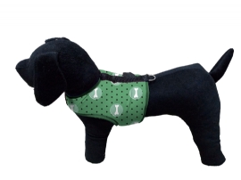 PEITORAL PARA CACHORRO EM TECIDO VERDE