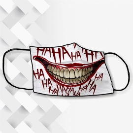 MASCARA DE TECIDO SORRISO CORINGA ( DUPLA CAMADA)