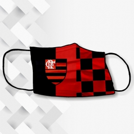 MASCARA DE TECIDO FLAMENGO ( DUPLA CAMADA)