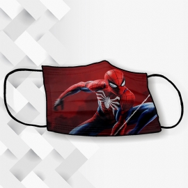 MASCARA DE TECIDO HOMEM ARANHA ( DUPLA CAMADA)