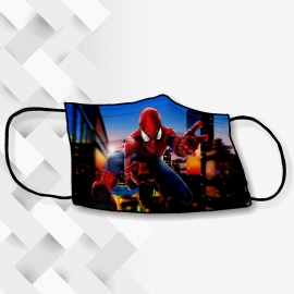 MASCARA DE TECIDO SPIDER MAN ( DUPLA CAMADA)