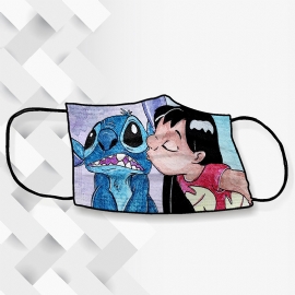 MASCARA DE TECIDO LILO E STITCH ( DUPLA CAMADA)