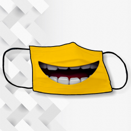 MASCARA DE TECIDO MINIONS ( DUPLA CAMADA)