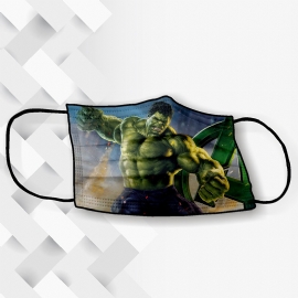 MASCARA DE TECIDO HULK ( DUPLA CAMADA)