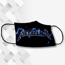 MASCARA DE TECIDO METALLICA ( DUPLA CAMADA)
