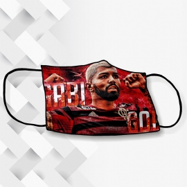 MASCARA DE TECIDO FLAMENGO ( DUPLA CAMADA)