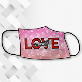 MASCARA DE TECIDO LOVE ( DUPLA CAMADA)