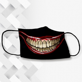 MASCARA DE TECIDO SORRISO CORINGA ( DUPLA CAMADA)