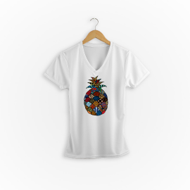 T SHIRT ABACAXI ETNICO 100 ALGODAO