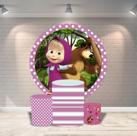 KIT REDONDO MASHA E O URSO