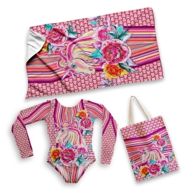KIT PRAIA INFANTIL UNICORNIO