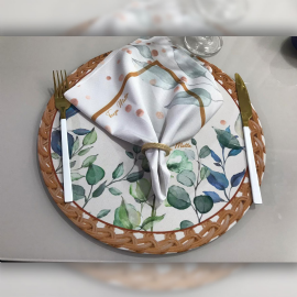 KIT SOUSPLAT RATAN FLORAL