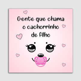 PLACA DECORATIVA PET MDF 20X20 FILHO DOG