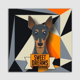 PLACA DECORATIVA PET MDF 20X20 SWEET DREAMS