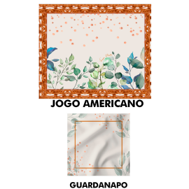 JOGO AMERICANO RATAN FLORAL