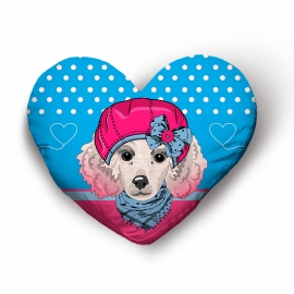 ALMOFADA CORACAO POODLE