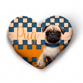 ALMOFADA CORACAO PUG