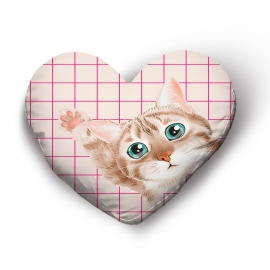 ALMOFADA CORACAO GATO GEOMETRICO