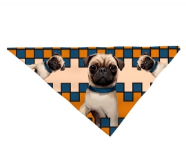 BANDANA PET DUPLA FACE PUG