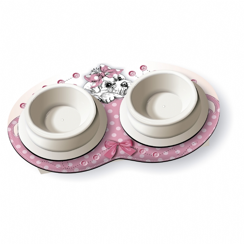 Comedouro para Cachorros 2 Potes com Base