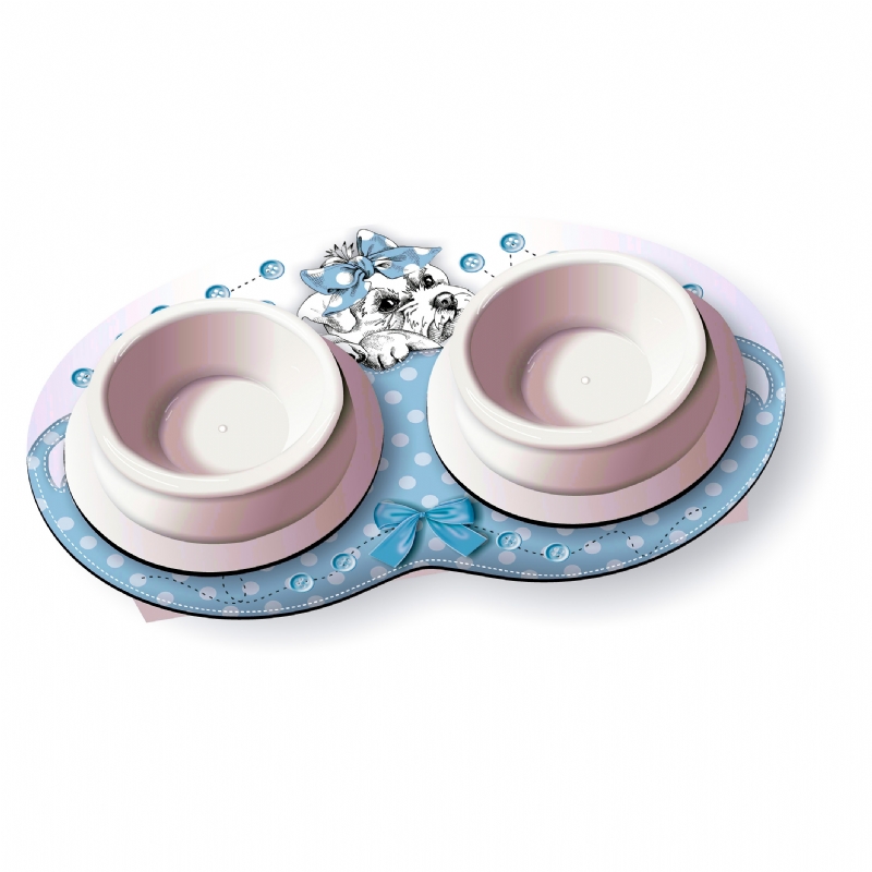 Comedouro para Cachorros 2 Potes com Base