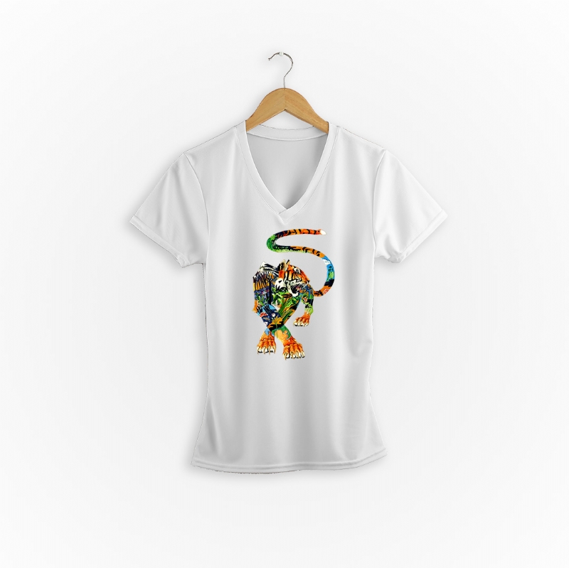 T-shirt Tiger Colors 100% Algodo