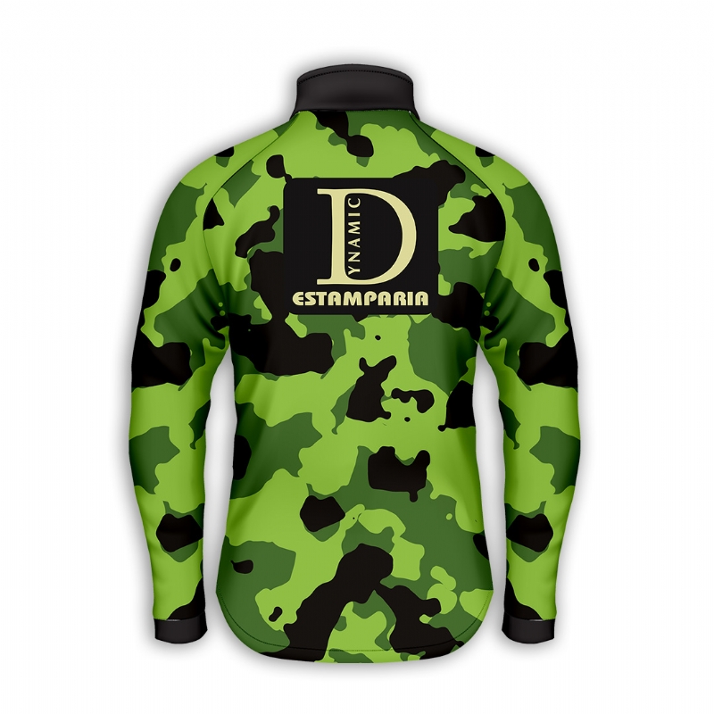 Camisa de Pesca Camuflagem Verde